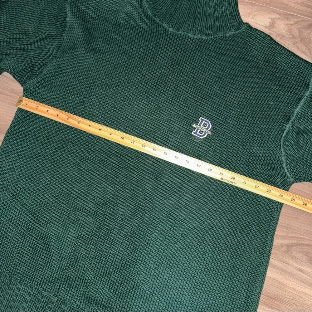 🔥 Vintage 90s BOCA Oversized Green Chunky Knit Turtleneck Sweater 🔥 - Picture 7 of 10